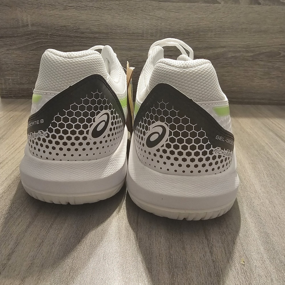 Asics Gel-Dedicate 8 White Green Pickleball‎ Tennis Shoes 1041A409 Men Sizes - Picture 3 of 11